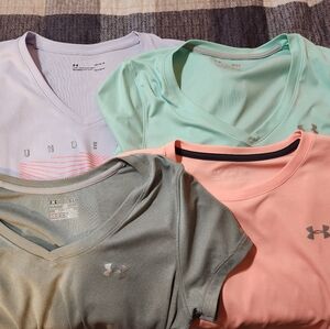 (3) Under Armour athletic shirts (women) LG